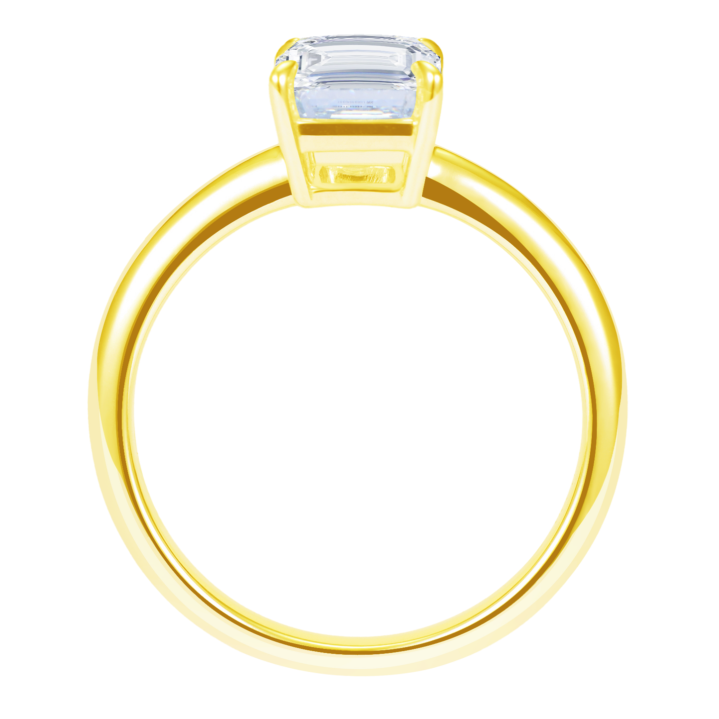 1-3 Carat Emerald Cut Four Prong Solitaire IGI Lab Grown Diamond Ring For Women