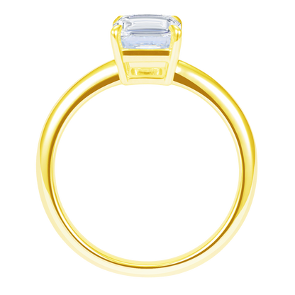 1-3 Carat Emerald Cut Four Prong Solitaire IGI Lab Grown Diamond Ring For Women