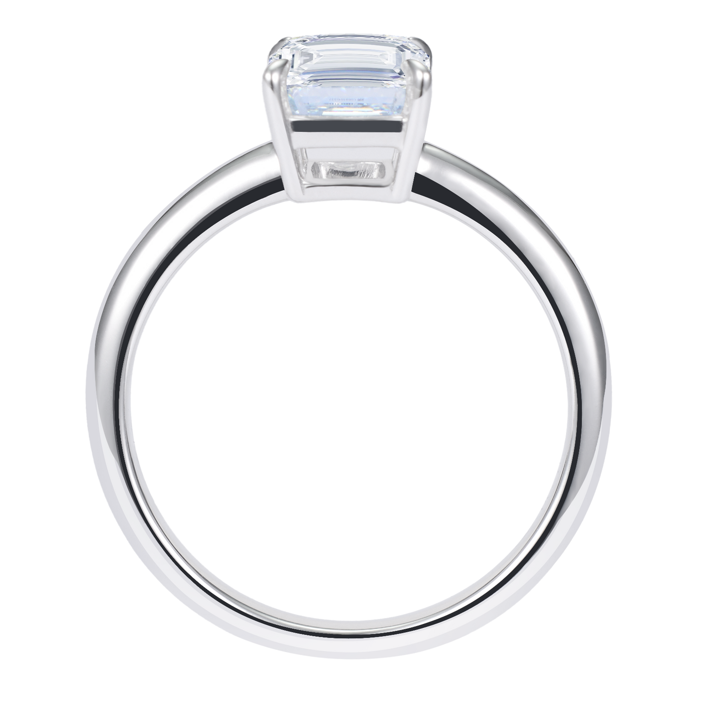 1-3 Carat Emerald Cut Four Prong Solitaire IGI Lab Grown Diamond Ring For Women