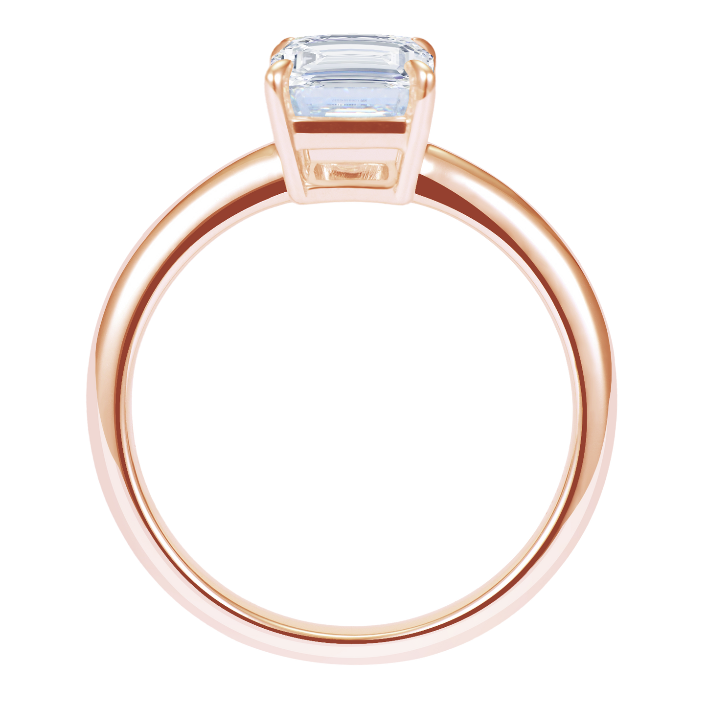 1-3 Carat Emerald Cut Four Prong Solitaire IGI Lab Grown Diamond Ring For Women