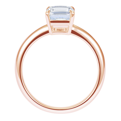 1-3 Carat Emerald Cut Four Prong Solitaire IGI Lab Grown Diamond Ring For Women