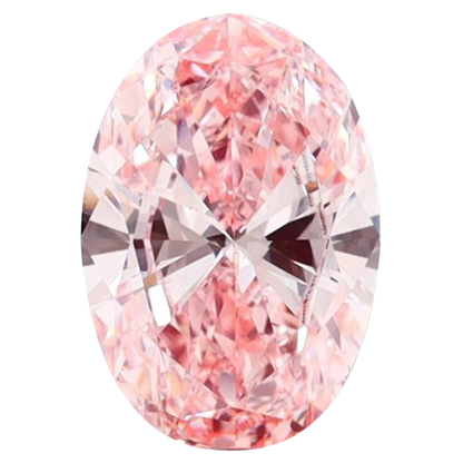 IGI Certified oval 1ct-10ct Pink Lab Grown Loose Diamond,Fancy intense-vivid color,vs-vvs clarity.