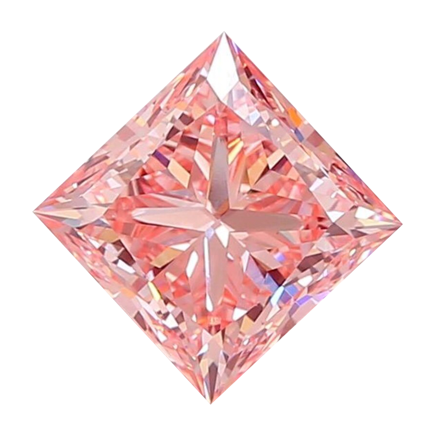 IGI Certified princess 1ct-10ct Pink Lab Grown Loose Diamond,Fancy intense-vivid color,vs-vvs clarity.