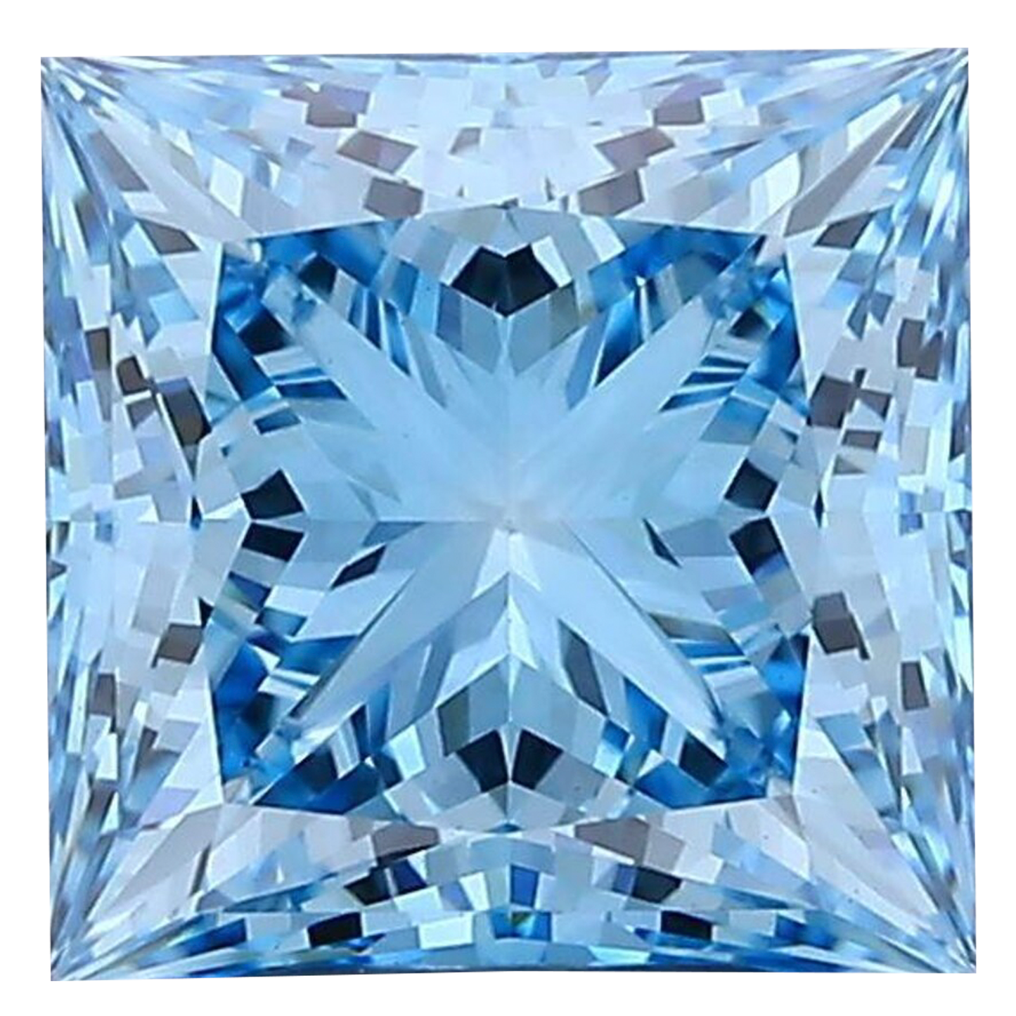IGI Certified princess 1ct-10ct Blue Lab Grown Loose Diamond,Fancy intense-vivid color,vs-vvs clarity.