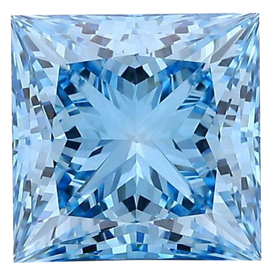 IGI Certified princess 1ct-10ct Blue Lab Grown Loose Diamond,Fancy intense-vivid color,vs-vvs clarity.