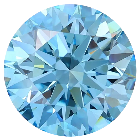 IGI Certified round 1ct-10ct Blue Lab Grown Loose Diamond,Fancy intense-vivid color,vs-vvs clarity.