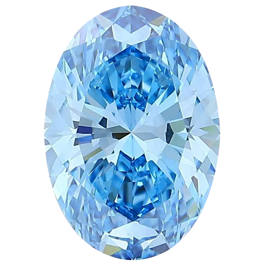 IGI Certified oval 1ct-10ct Blue Lab Grown Loose Diamond,Fancy intense-vivid color,vs-vvs clarity.