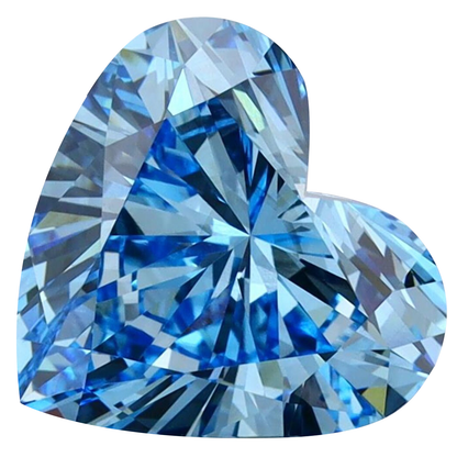 IGI Certified heart 1ct-10ct Blue Lab Grown Loose Diamond,Fancy intense-vivid color,vs-vvs clarity.