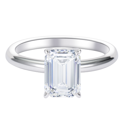 1-3 Carat Emerald Cut Four Prong Solitaire IGI Lab Grown Diamond Ring For Women