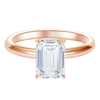 1-3 Carat Emerald Cut Four Prong Solitaire IGI Lab Grown Diamond Ring For Women