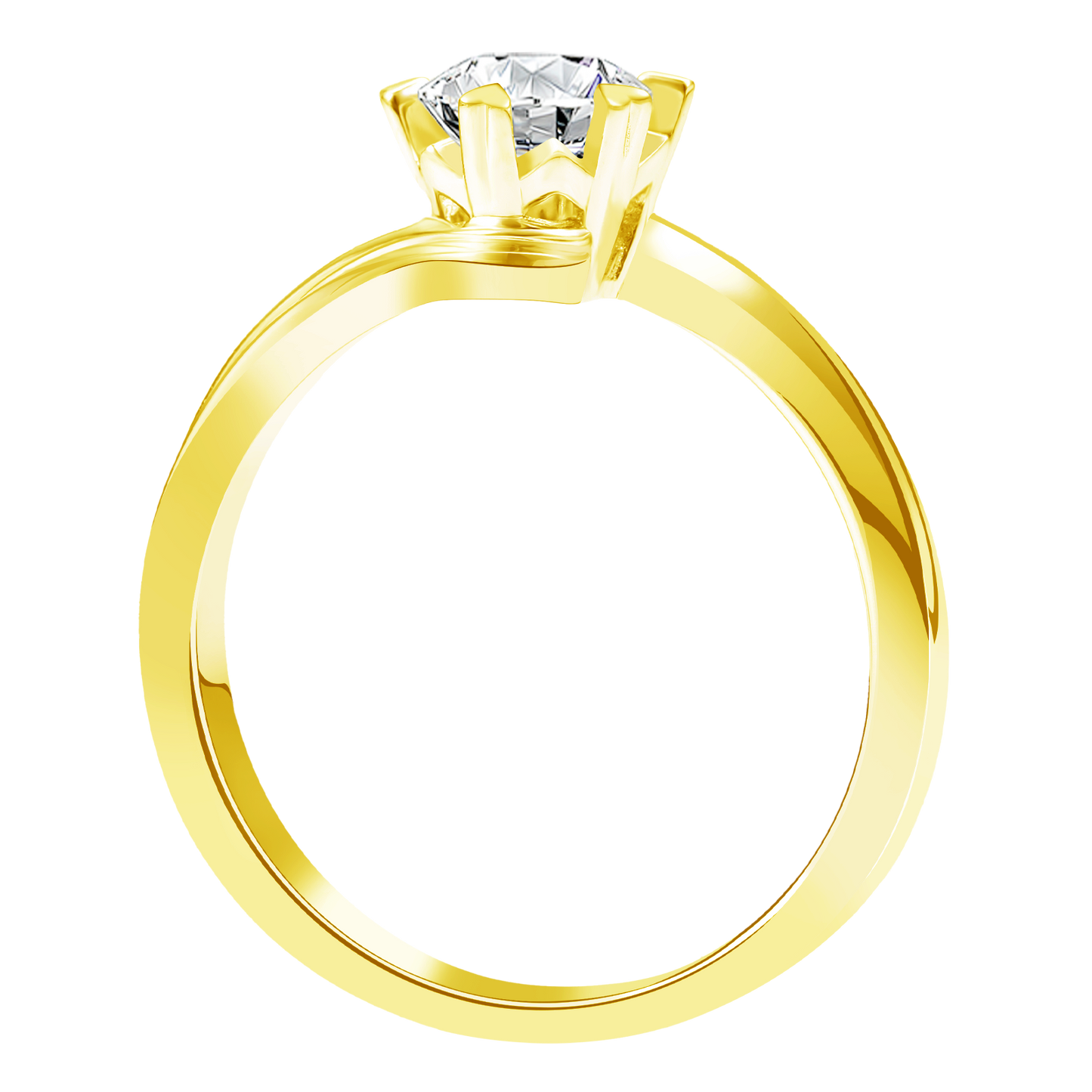 0.2CT 0.3CT 0.5CT Lab Grown Diamond Ring for Women, Heart Six Prong Snowflake Twisted Shank Wedding Band, 10K 14K 18K Gold S925 Silver Platinum