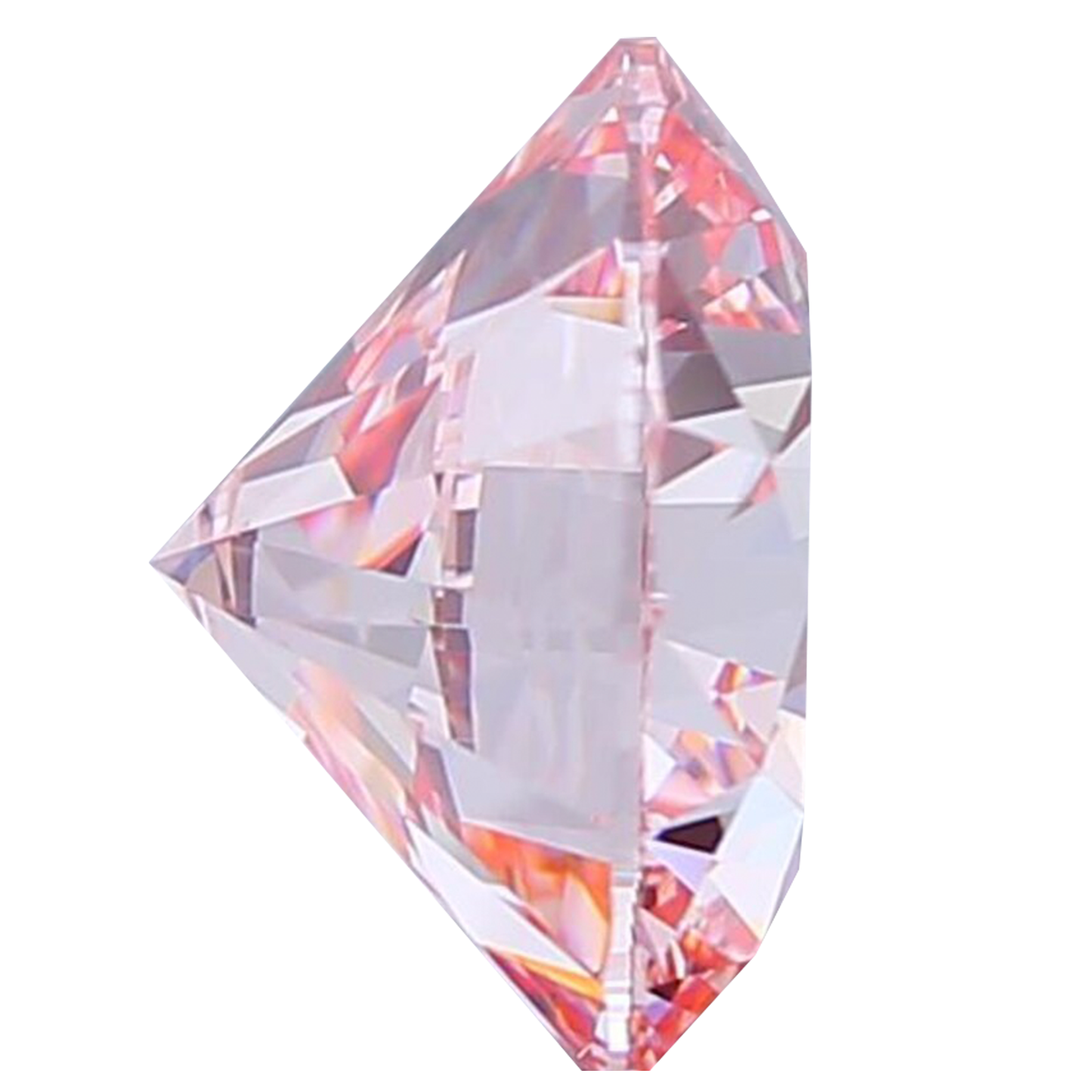 IGI Certified round 1ct-10ct Pink Lab Grown Loose Diamond,Fancy intense-vivid color,vs-vvs clarity.