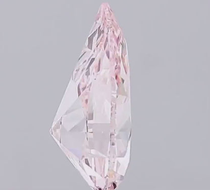 IGI Certified pear 1ct-10ct Pink Lab Grown Loose Diamond,Fancy intense-vivid color,vs-vvs clarity.