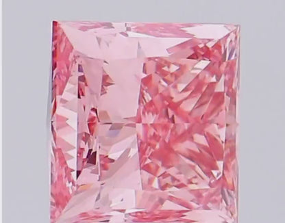 IGI Certified princess 1ct-10ct Pink Lab Grown Loose Diamond,Fancy intense-vivid color,vs-vvs clarity.