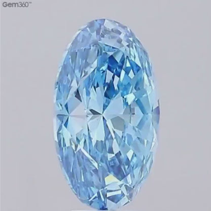 IGI Certified oval 1ct-10ct Blue Lab Grown Loose Diamond,Fancy intense-vivid color,vs-vvs clarity.
