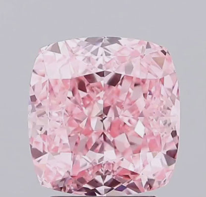 IGI Certified cushion 1ct-8ct Pink Lab Grown Loose Diamond,Fancy intense-vivid color,vs-vvs clarity.