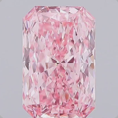IGI Certified radiant 1ct-10ct Pink Lab Grown Loose Diamond,Fancy intense-vivid color,vs-vvs clarity.
