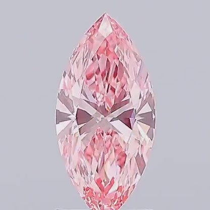 IGI Certified marquis 1ct-10ct Pink Lab Grown Loose Diamond,Fancy intense-vivid color,vs-vvs clarity.