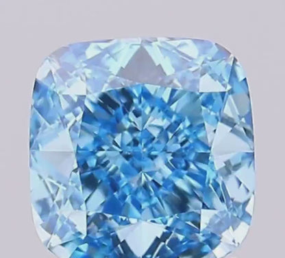 IGI Certified cushion 1ct-10ct Blue Lab Grown Loose Diamond,Fancy intense-vivid color,vs-vvs clarity.