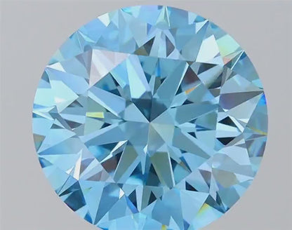 IGI Certified round 1ct-10ct Blue Lab Grown Loose Diamond,Fancy intense-vivid color,vs-vvs clarity.
