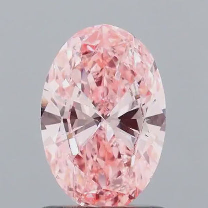 IGI Certified oval 1ct-10ct Pink Lab Grown Loose Diamond,Fancy intense-vivid color,vs-vvs clarity.