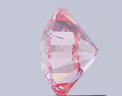 IGI Certified round 1ct-10ct Pink Lab Grown Loose Diamond,Fancy intense-vivid color,vs-vvs clarity.